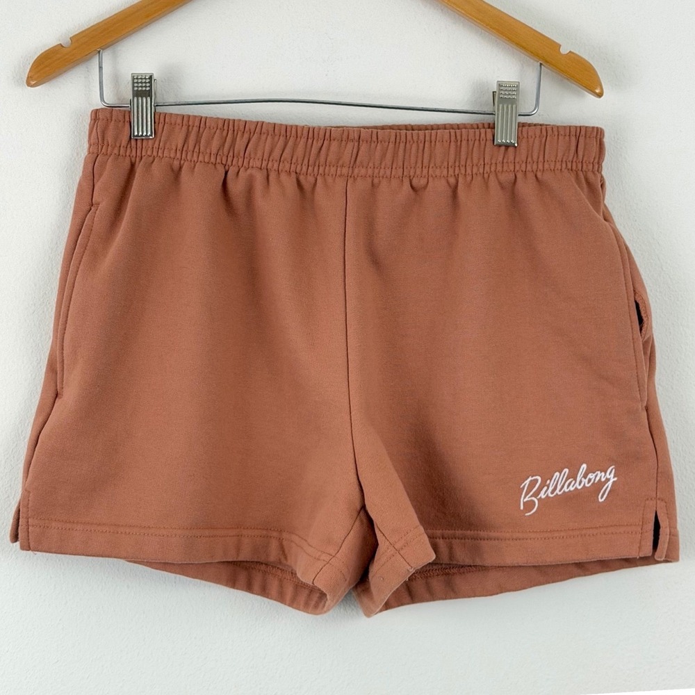 Billabong Beachy Minimalist Womens XL Terracotta Fleece Lounge Sweat Shorts